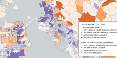 Χάρτης της San Francisco εξευγενισμός