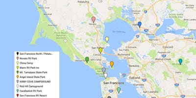 Χάρτης της San Francisco πρέπει να δείτε