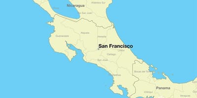 Χάρτης της San Francisco σε ένα κόσμο