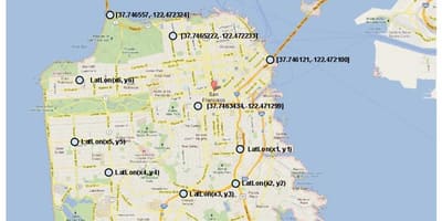 Χάρτης της San Francisco συντεταγμένες