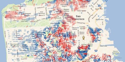Χάρτης της San Francisco υψόμετρο