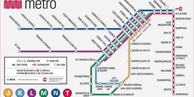 San Fran χάρτη του μετρό