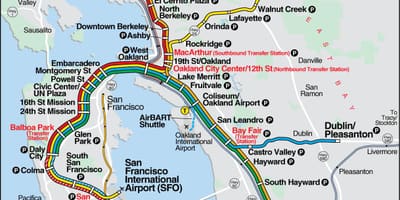 Bart χάρτης SFO