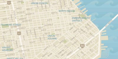 Χάρτης της San Francisco garment district