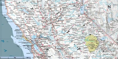 Εμφάνιση χάρτη βόρεια του Σαν Φρανσίσκο