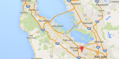 Χάρτης της silicon valley πόλεις