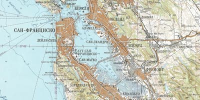 Χάρτης της σοβιετικής Σαν Φρανσίσκο