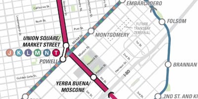 Χάρτης της market street San Francisco