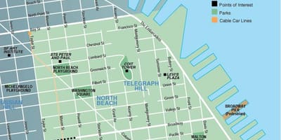 Χάρτης της north beach του Σαν Φρανσίσκο
