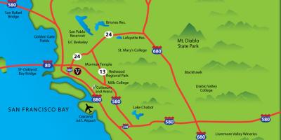 East bay california χάρτης
