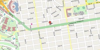 Χάρτης της lombard street στο Σαν Φρανσίσκο