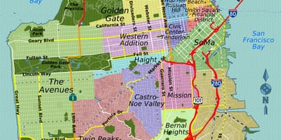 Mission district χάρτης
