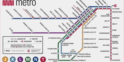 Χάρτης της muni n γραμμή
