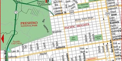 Χάρτης της pacific heights, Σαν Φρανσίσκο