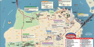 Χάρτης της San Fran hop on hop off 