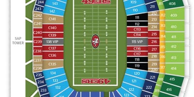 Χάρτης της San Francisco 49ers στάδιο