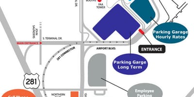 Χάρτης της San Francisco airport χώρος στάθμευσης