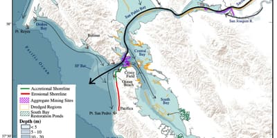 Χάρτης της San Francisco bay βάθος