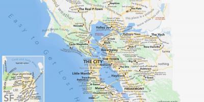 San Francisco bay area χάρτης καλιφόρνια