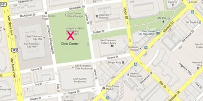 Χάρτης της San Francisco civic center