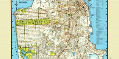 Χάρτης της San Francisco street αφίσα