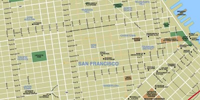 San Fran τουριστικό χάρτη