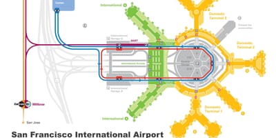 San Francisco airport ενοικίαση αυτοκινήτων χάρτης