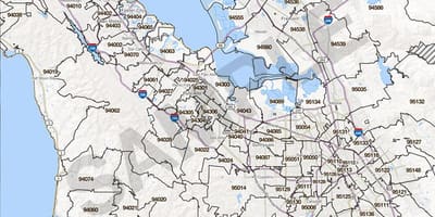 Χάρτης της silicon valley ταχυδρομικός κώδικας