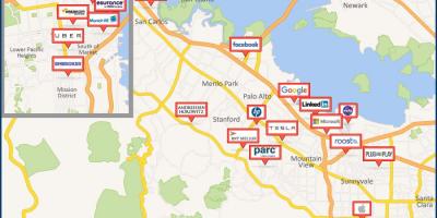 Χάρτης της silicon valley tour